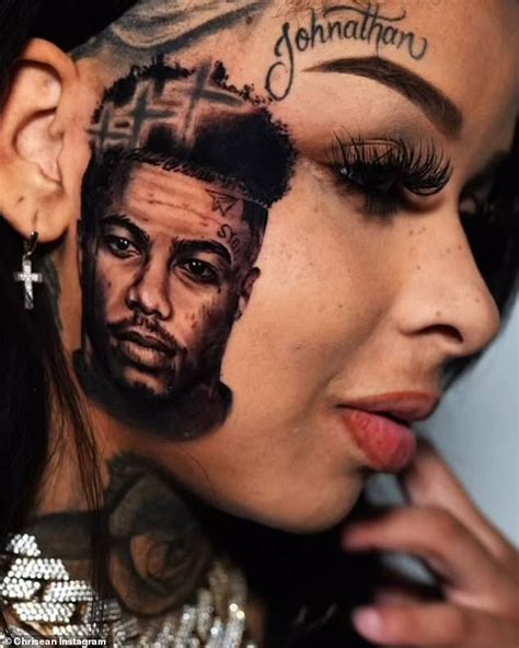 blueface tattoo|Blueface gets face tattoo dedicated to Chrisean Rock。